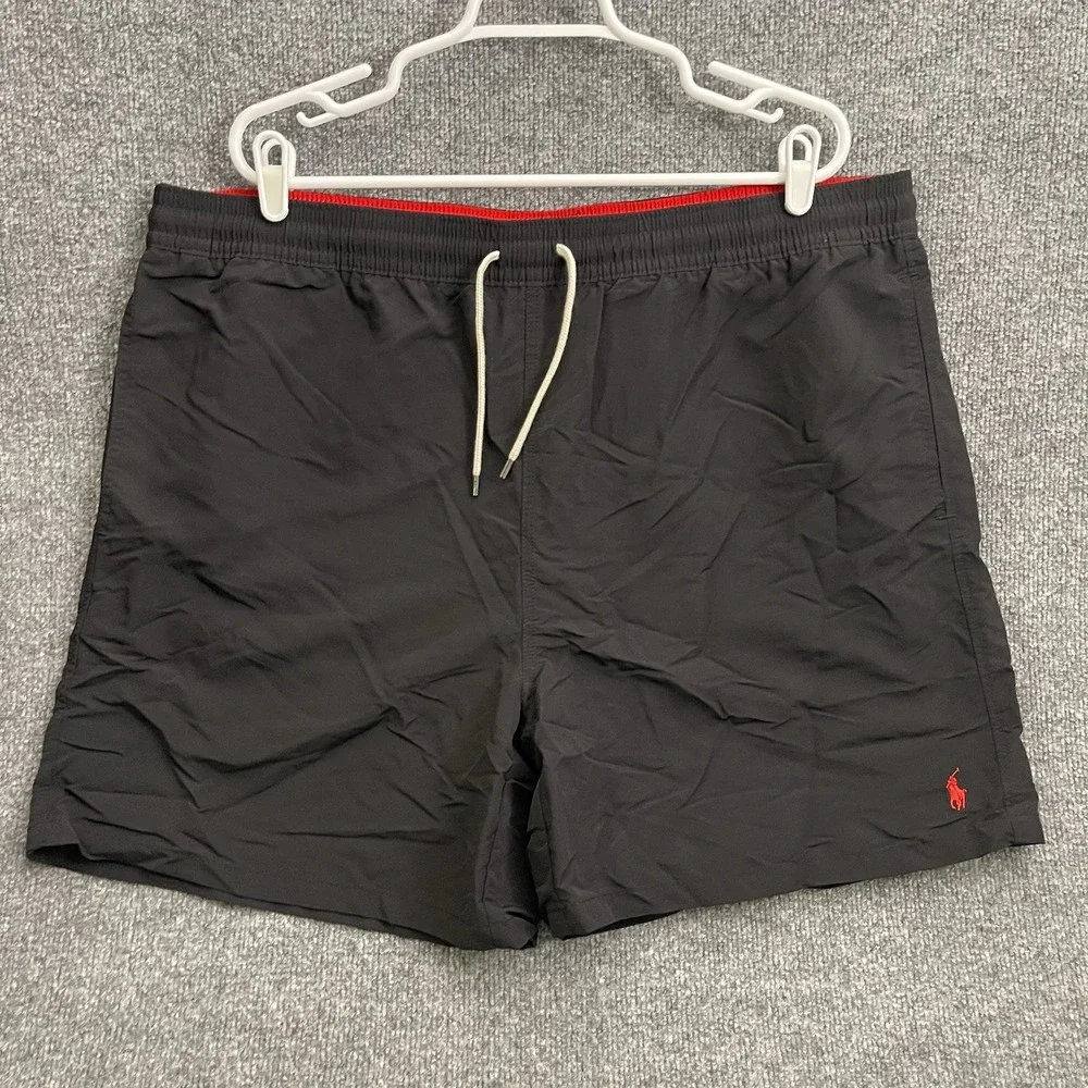 Polo Ralph Lauren Traveler Swim Trunks Mens Sz 2XB Black Lined